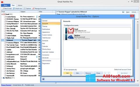 Snimak zaslona Gmail Notifier Windows 8.1
