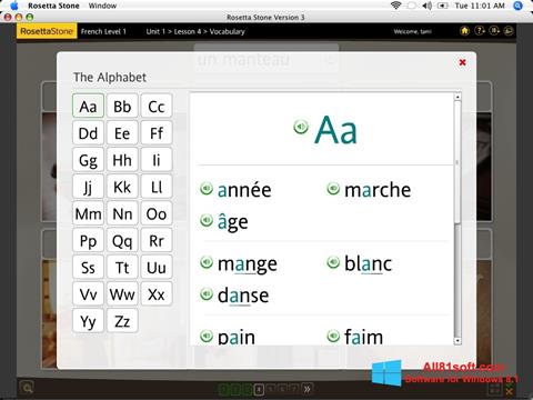 Snimak zaslona Rosetta Stone Windows 8.1