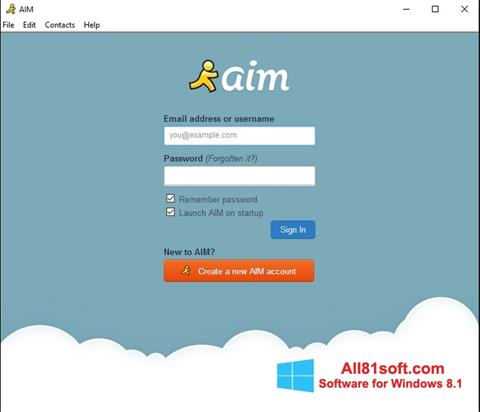 Snimak zaslona AOL Instant Messenger Windows 8.1