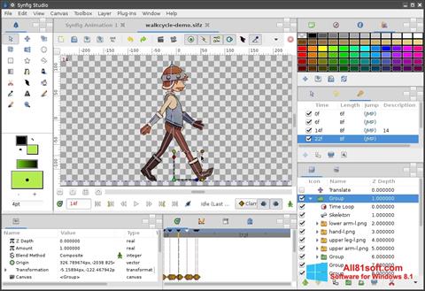 Snimak zaslona Synfig Studio Windows 8.1