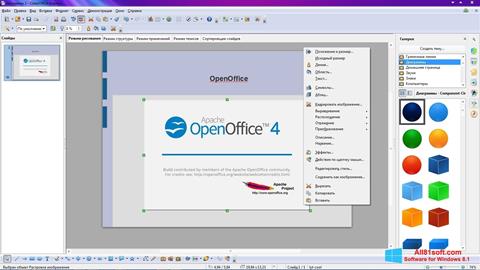 Snimak zaslona Apache OpenOffice Windows 8.1