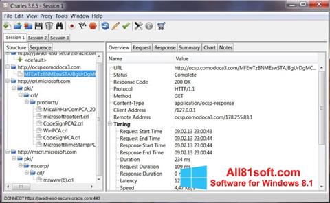 Snimak zaslona Charles Windows 8.1