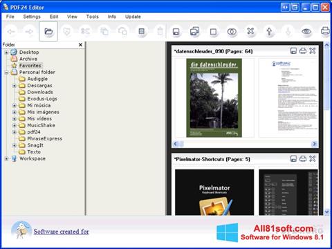 Snimak zaslona PDF24 Creator Windows 8.1