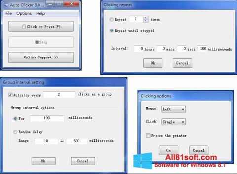 Snimak zaslona GS Auto Clicker Windows 8.1