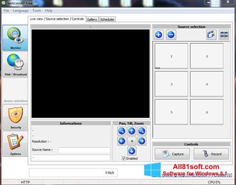 Snimak zaslona webcamXP Windows 8.1