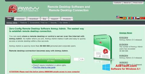 Snimak zaslona Ammyy Admin Windows 8.1