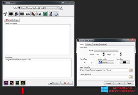 Snimak zaslona Dxtory Windows 8.1