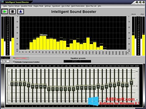 Snimak zaslona Sound Booster Windows 8.1