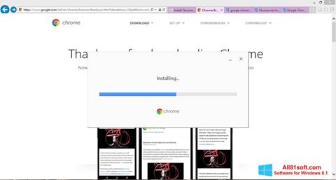 Snimak zaslona Google Chrome Offline Installer Windows 8.1