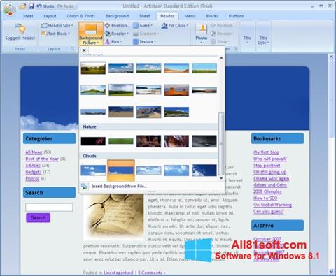 Snimak zaslona Artisteer Windows 8.1