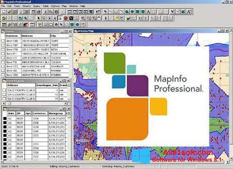 Snimak zaslona MapInfo Professional Windows 8.1