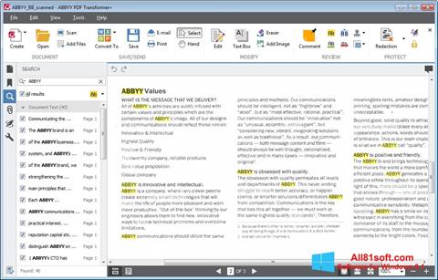 Snimak zaslona ABBYY PDF Transformer Windows 8.1