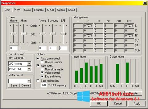Snimak zaslona AC3 Codec Windows 8.1