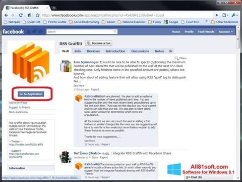 Snimak zaslona Facebook Windows 8.1