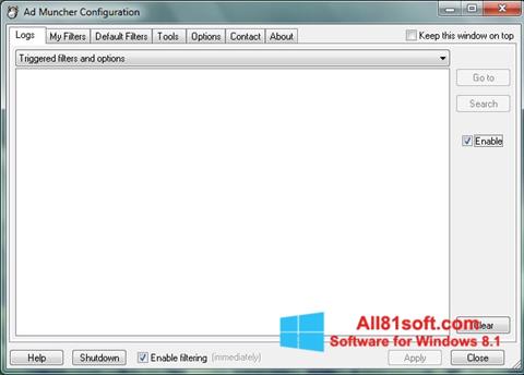 Snimak zaslona Ad Muncher Windows 8.1