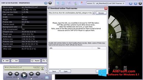 Snimak zaslona FLV Player Windows 8.1