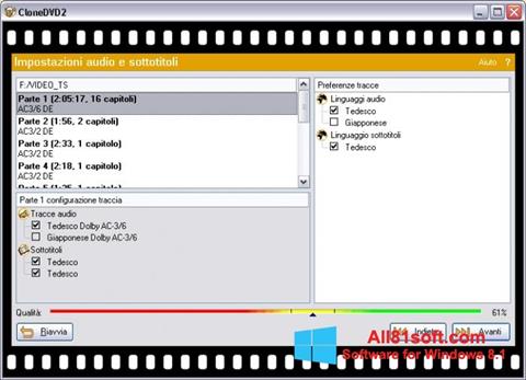 Snimak zaslona CloneDVD Windows 8.1