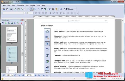 Snimak zaslona Infix PDF Editor Windows 8.1