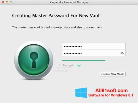 Snimak zaslona Kaspersky Password Manager Windows 8.1