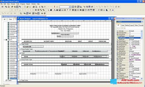 Snimak zaslona Microsoft Visual FoxPro Windows 8.1
