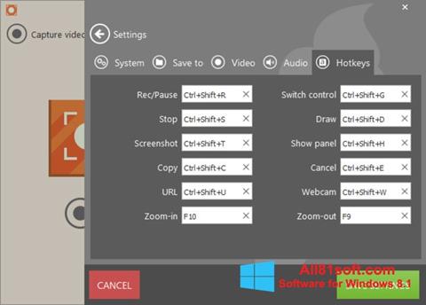 Snimak zaslona Icecream Screen Recorder Windows 8.1