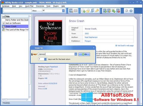 Snimak zaslona All My Books Windows 8.1