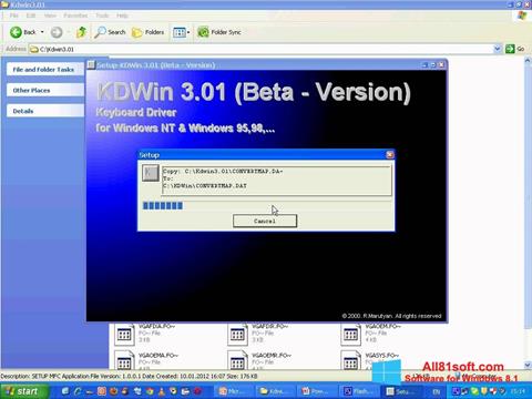 Snimak zaslona KDWin Windows 8.1