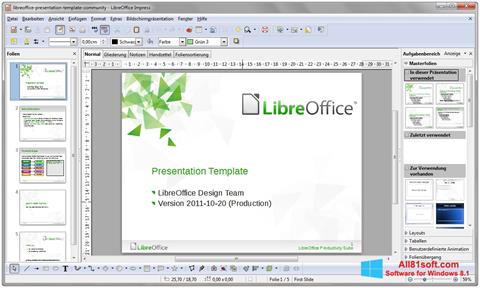 Snimak zaslona LibreOffice Windows 8.1
