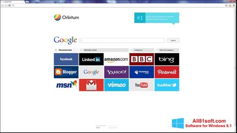 Snimak zaslona Orbitum Windows 8.1