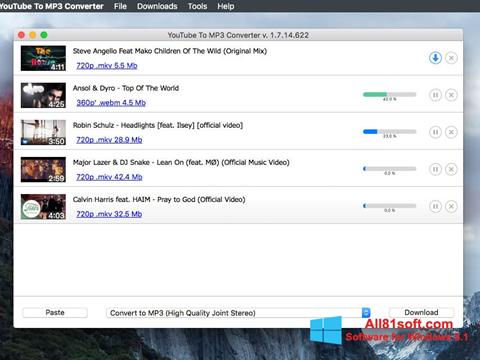 Snimak zaslona Free YouTube to MP3 Converter Windows 8.1