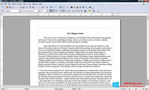 Snimak zaslona OpenOffice Windows 8.1