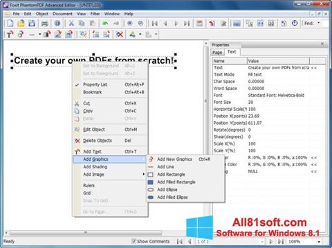 Snimak zaslona Foxit PDF Editor Windows 8.1