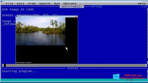 Snimak zaslona QBasic Windows 8.1