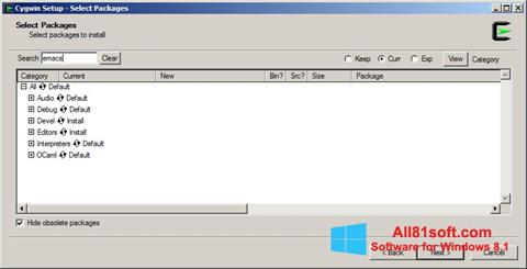 Snimak zaslona Cygwin Windows 8.1