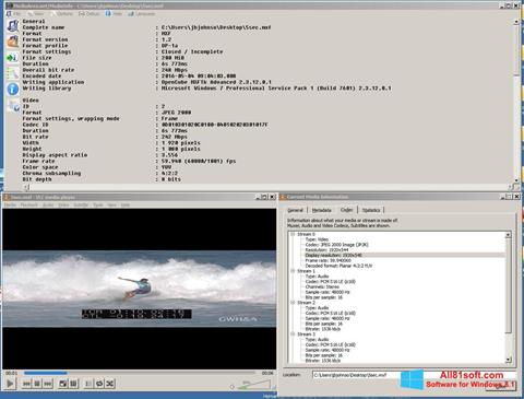 Snimak zaslona MediaInfo Windows 8.1