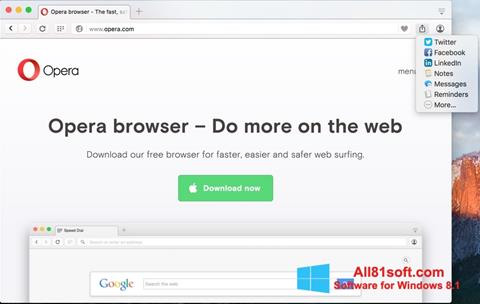 Snimak zaslona Opera Turbo Windows 8.1