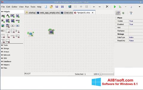 Snimak zaslona HiAsm Windows 8.1
