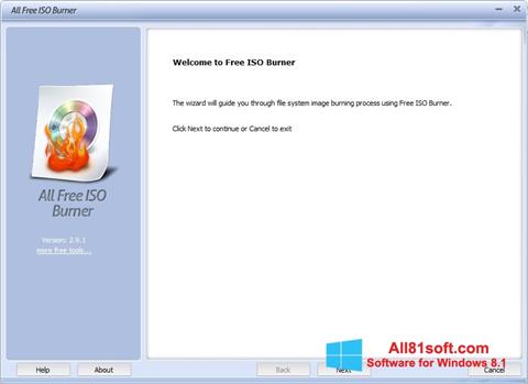 Snimak zaslona ISO Burner Windows 8.1