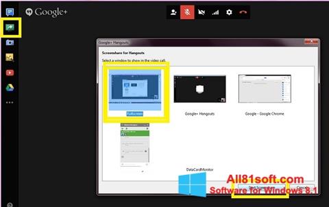 Snimak zaslona Hangouts Windows 8.1