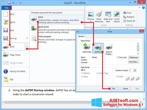 Snimak zaslona doPDF Windows 8.1