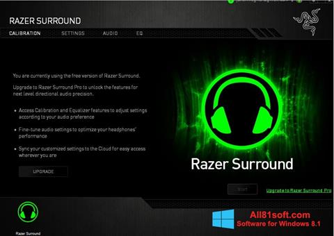 Snimak zaslona Razer Surround Windows 8.1