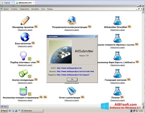 Snimak zaslona AllSubmitter Windows 8.1