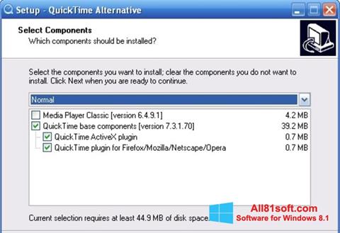 Snimak zaslona QuickTime Alternative Windows 8.1