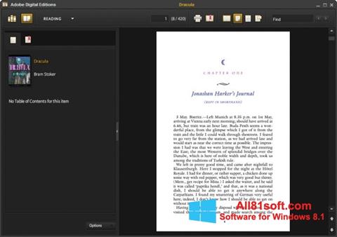 Snimak zaslona Adobe Digital Editions Windows 8.1