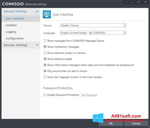 Snimak zaslona Comodo Internet Security Windows 8.1