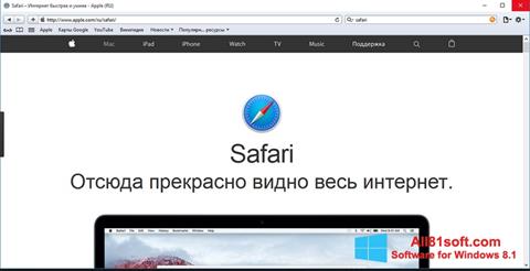 Snimak zaslona Safari Windows 8.1
