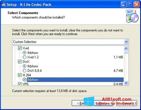 Snimak zaslona K-Lite Codec Pack Windows 8.1