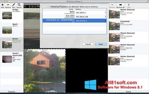 Snimak zaslona IP Camera Viewer Windows 8.1