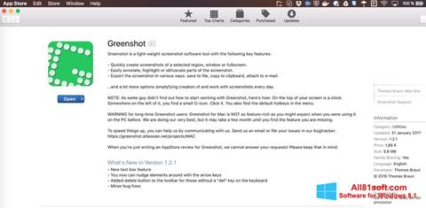 Snimak zaslona Greenshot Windows 8.1