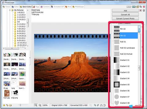 Snimak zaslona PhotoScape Windows 8.1